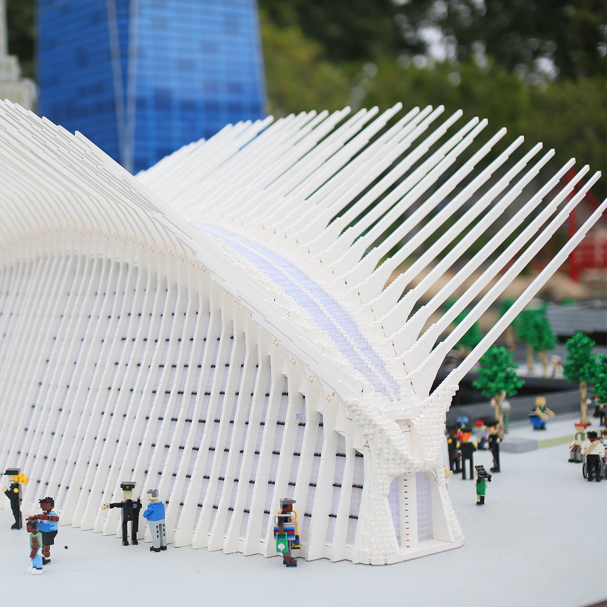 The Oculus Transportation Hub LEGO model from LEGOLAND California